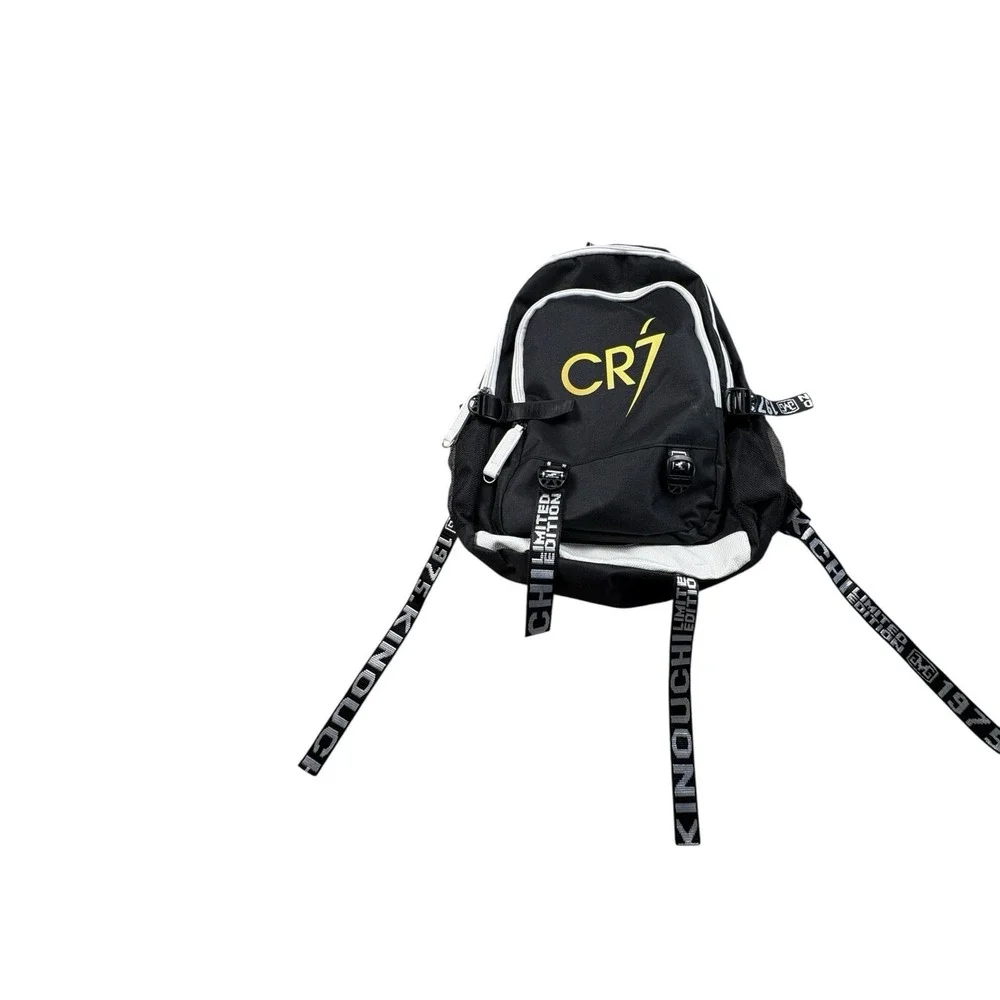 CR7 Cristiano Ronaldo‎ Kids Backpack Black Soccer School Book Bag